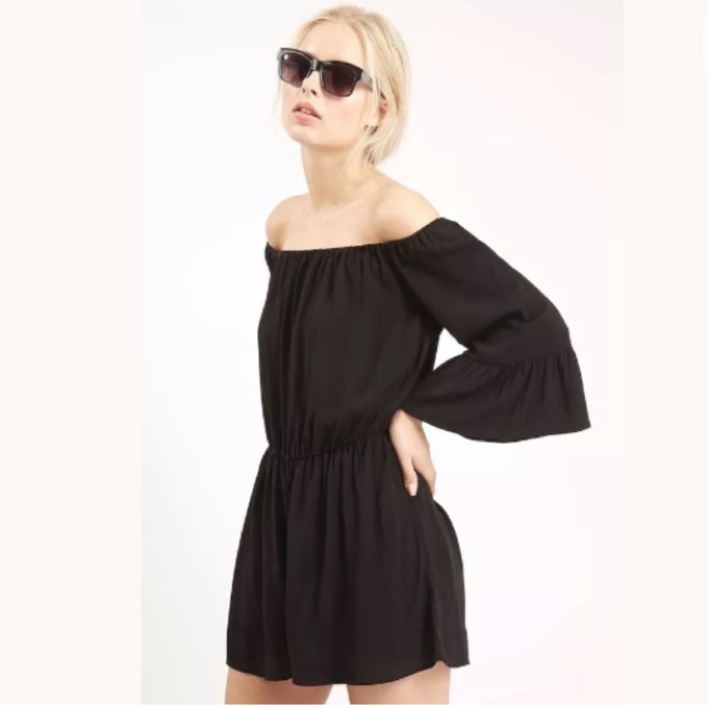 Top Shop Crinkle off the shoulder romper